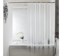 Lujosa cortina de ducha 3D gruesa 100% EVA impermeable, resistente al moho, transparente y translúcida, incluye ganchos, tamaño 150 x 200 cm, perfecta para baño, Estados Unidos