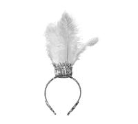 Lujosa diadema de coronas de plumas con diamantes de imitación para carnavales, fiestas y ocasiones especiales, accesorios de disfraz de mujer