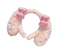 Lujosa diadema de diamantes de imitación con diseño de orejas para niños y adultos, fiesta de cumpleaños, fotografía, diadema de felpa para mujeres