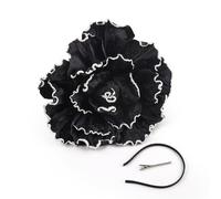 Lujosa diadema de flores de gran tamaño, adorno exagerado para el cabello, tocado para mujeres, bodas, bailes y eventos de baile, tocado de flores grandes