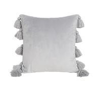 Lujosa funda de almohada de terciopelo con borlas para sofá y decoración de oficina, funda de cojín de terciopelo