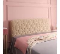 Lujosa funda de cabecero de terciopelo, protección elástica gruesa para camas simples y dobles, elegante decoración de cabecero, 220 cm, color marrón, perfecta para decoración del hogar