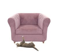 Lujosa funda de sofá elástica de terciopelo gris oscuro con cojín para sillón curvo Chesterfield, elegante decoración del hogar, estilo vintage, perfecta para el cambio de imagen de la sala de estar