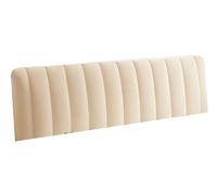 Lujosa funda para cabecero de cama de 140 cm, protector de cabecero de terciopelo acolchado grueso con lados elásticos, elegante envoltura para la cabeza, accesorio de ropa de cama suave para