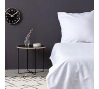 Lujosa sábana Bajera Ajustable de satén tamaño Queen XL, 150 x 200 + 40 cm, 100% algodón, 210 Hilos, 125 g/m², Lavable a máquina a 30 °C, Color Blanco Elegante