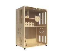 Lujosa Villa for Gatos, Jaula de Madera for el hogar, Nido for, litera, casa for Lujo Interior Dos Pisos, gabinete for múltiples Jaula para Gatos