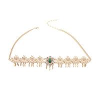 Lujoso accesorio de cabeza de novia de Oriente Medio con diamantes de imitación brillantes, joyería para el cabello para ceremonia de boda, tocado nupcial