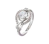 Lujoso anillo de moissanite de simulación de plata de ley 925, perfecto anillo de boda/compromiso, joyería de moda para mujer, anillos caros, 8, Metal, Sin piedras preciosas