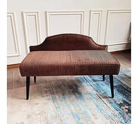 Lujoso asiento de respaldo tapizado de terciopelo para el final de la cama, decoración moderna de entrada, perfecto para comedor de dormitorio