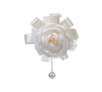 Lujoso broche de ramillete de muñeca de peonía satinada para novia, dama de honor, ramo de boda con banda elástica ajustable, flor de evento formal, Cornate, como se describe