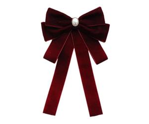 Lujoso broche de terciopelo con clip con cuentas de diamantes de imitación brillantes para bodas, fiestas, lazos preatados, corbata, corbata, perlas, corbatín, Velvet Black Gray Cr, como se describe