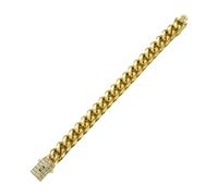Lujoso collar de eslabones cubanos de acero inoxidable dorado, accesorio de moda para fiestas y eventos casuales, uso diario, uso casual, elegante eslabón cubano, 12mm, como se describe, como se