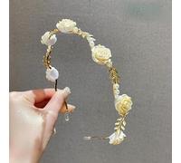 Lujoso elegante Rose Vine diadema accesorios tocado niñas Metal flor Tiara diademas boda pelo aro mujeres-B