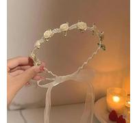 Lujoso elegante Rose Vine diadema accesorios tocado niñas Metal flor Tiara diademas boda pelo aro mujeres-D