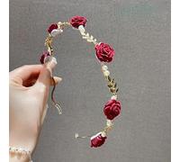 Lujoso elegante Rose Vine diadema accesorios tocado niñas Metal flor Tiara diademas boda pelo aro mujeres-A