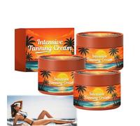 Lujoso gel bronceador intenso, crema aceleradora de bronceado natural para solarium y tomar el sol al aire libre, bronceado corporal rápido, lograr un bronceado natural de la piel (3 unidades)