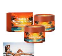 Lujoso gel de bronceado intenso, crema aceleradora de bronceado natural para solarium y tomar el sol al aire libre, bronceado corporal rápido, lograr un bronceado natural de la piel (2 unidades)