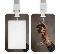 Lujoso soporte para tarjetas de identificación con clip retráctil, protector de tarjetas, placa de nombre, etiqueta de nombre para trabajo, oficina, médico, enfermera