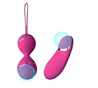 LUJÚRICO Bolas Chinas Kegel Masajedor Control Remoto 10metros 10 vibraciones diferentes carga USB 100% Silicona Médica