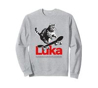 LUKA - hermoso nombre de niño con gato y monopatín Sudadera