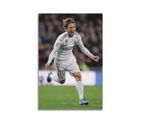 Luka Modric - Figura de fútbol croata con escena deportiva de cine y televisión, figuras de música pop, póster decorativo en lienzo, impresión fotográfica de firma, para sala de estar, decoración del