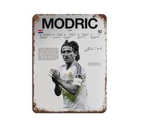 Luka Modric - Póster retro de metal, letrero de estaño, arte elegante, retro, pintura de hierro, bar, cueva de personas, cafetería, familia, garaje, póster decorativo de pared, 30 x 40 cm