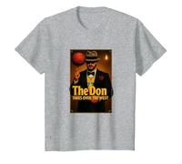Luka - The Don - Godfather of Basketball Takes Over The West Camiseta, Niños, Gris Jaspeado, 6 años