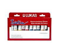 LUKAS Berlin, Colores al Óleo Mezclables con Agua, Caja de Cartón, 20ml, 10 Colores Surtidos