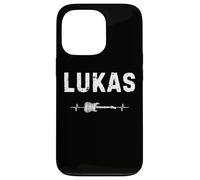 Lukas Guitarra Latido Del Corazón Música Guitarrista Carcasa para iPhone 13 Pro