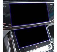 LUKBUT Compatible con Audi Q8 2020, película protectora de navegación de coche, protector de pantalla HD GPS, 2 protectores de pantalla de navegación de coche de 10.1/8.6 pulgadas