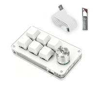 LUKCOZMO Mini teclado macro de 6 teclas BT/Type-C Knob OSU Gaming Keyboard | Macro Pad - Teclado mecánico programable de 6 teclas para juegos, teclado con una mano, BT OSU, perilla multifuncional