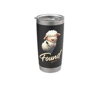 Luke 15:4-7 Parable of the Lost Sheep Found by Jesus Christ Vaso térmico de acero inoxidable de doble pared