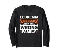 Lukemia Messed with Wrong Family Blood Cancer Awareness Manga Larga