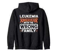 Lukemia Messed with Wrong Family Blood Cancer Awareness Sudadera con Capucha
