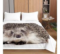 Luker Estampado Animal 3D Edredon Verano, Suave Reversible Multiusos Colcha, Edredones Ligera Microfibra, Edredón Acolchado Individual/Doble/Extra Grande para Estaciones (Erizo,230x260cm)