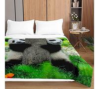 Luker Estampado Animal 3D Edredon Verano, Suave Reversible Multiusos Colcha, Edredones Ligera Microfibra, Edredón Acolchado Individual/Doble/Extra Grande para Estaciones (Panda,230x260cm)