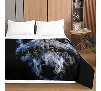 Luker Estampado Animal 3D Edredon Verano, Suave Reversible Multiusos Colcha, Edredones Ligera Microfibra, Edredón Acolchado Individual/Doble/Extra Grande para Estaciones (Lobo,230x260cm)