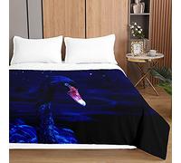 Luker Estampado Animal 3D Edredon Verano, Suave Reversible Multiusos Colcha, Edredones Ligera Microfibra, Edredón Acolchado Individual/Doble/Extra Grande para Estaciones (Azul Real,230x260cm)