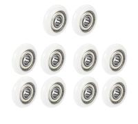 Lukery 10PCS Pom Forming Bearing Roller Conveyor Wheels Φ30 mm Door and Window Plastic Bearing Pulley (Stainless Steel 420,8x30x9 R)