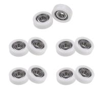 Lukery 10PCS Pom Forming Bearing Roller Conveyor Wheels Φ30 mm Door and Window Plastic Bearing Pulley (Bearing Steel,8x30x11 F)