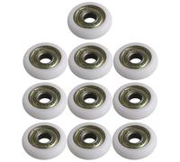 Lukery 10PCS Pom Forming Bearing Roller Conveyor Wheels Φ30 mm Door and Window Plastic Bearing Pulley (Bearing Steel,8x30x9 R)
