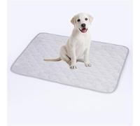 Lukery 2 Piezas Empapadores Perros Reutilizables, Almohadillas de Entrenamiento Antideslizantes Grandes Alfombras Absorbente para Mascotas Lavables para Coche, Viajes (S:(50 * 35cm),Gris Claro)