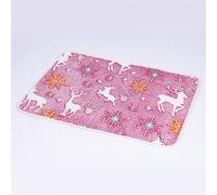 Lukery 2 Piezas Empapadores Perros Reutilizables, Almohadillas de Entrenamiento Antideslizantes Grandes Alfombras Absorbente para Mascotas Lavables para Coche, Viajes (L:(70 * 50cm),Ciervo Rosa)