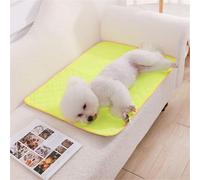 Lukery 2 Piezas Empapadores Perros Reutilizables, Almohadillas de Entrenamiento Antideslizantes Grandes Alfombras Absorbente para Mascotas Lavables para Coche, Viajes (M(60 * 45cm),Amarillo)