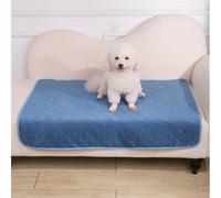 Lukery 2 Piezas Empapadores Perros Reutilizables, Almohadillas de Entrenamiento Antideslizantes Grandes Alfombras Absorbente para Mascotas Lavables para Viajes (XL(100 * 70cm),Azul)