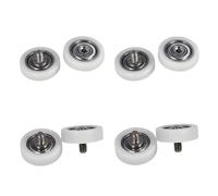 Lukery 8 PCS Pom Forming Bearing Roller Conveyor Wheels Φ30 mm with Screws Made of Stainless Steel 304,Door and Window Plastic Bearing Pulley (Pom,30x9mm)