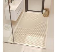 Lukery Alfombra de Diatomita Lavables Alfombrilla de Baño Gran, Alfombrillas de Baño Antideslizantes Absorbente Alfombra para Cocina Bañera Ducha (Líneas,80x80cm)