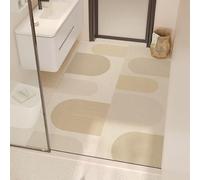 Lukery Alfombra de Diatomita Lavables Alfombrilla de Baño Gran, Alfombrillas de Baño Antideslizantes Absorbente Alfombra para Cocina Bañera Ducha (Caqui,80x80cm)