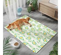 Lukery Cama Refrescante Perro Gato Verano Manta Fria Alfombra Refrescante Alfombrilla de Refrigeración para Perros Gatos Suave Cómodo Seda de Hielo Camas de Mascotas, Frutas (Aguacate,45x60cm)
