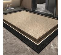 Lukery Couleur Pure Tapis de Porte Paillasson Interieur et Extérieur Antidérapant Absorbant, Lavable, Facile à Nettoyer, pour Porte, Chambre, Cuisine, Couloir (Beige 02,50x80cm)